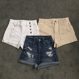 3 Pair like new American Eagle Shorts